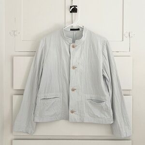 Shirin Guild Cotton Jacket Light Blue Boxy Fit Medium